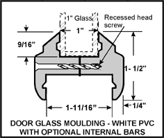 Door Glass Moulding for PVC